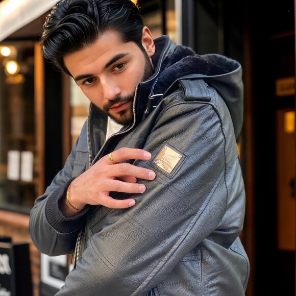 AMJ Lloyd Other - AMJ Lloyd Stylish Black Diamond Original Cowhide Leather Jacket